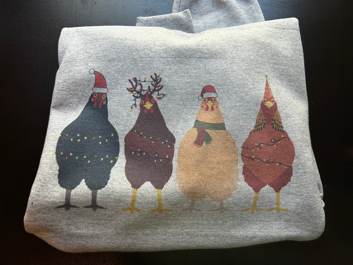 Christmas chicken sweatshirt