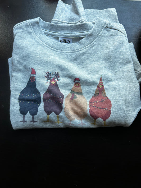 Child Christmas chicken sweatshirt